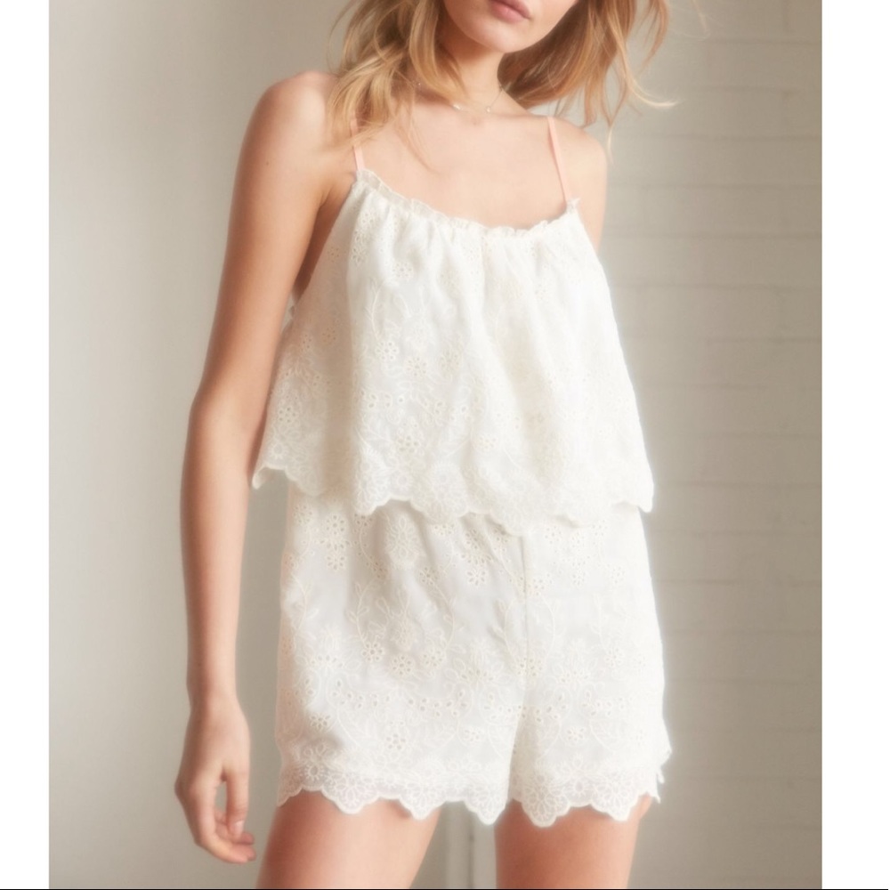 Kimchi Blue Lemonade Eyelet Romper